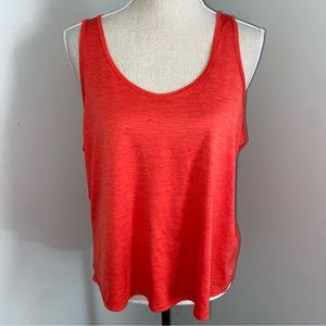 prAna Revere heather red-orange racerback stretch tank top size Large